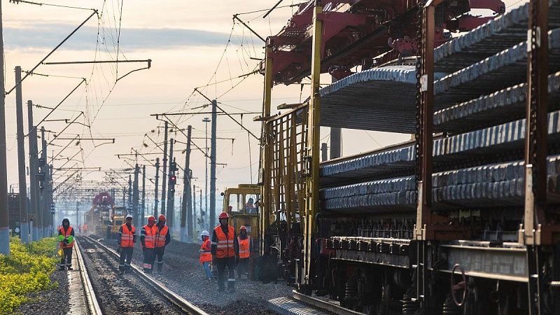 Track Track construction to be facilitated by Russian machinesto be facilitated by Russian machines